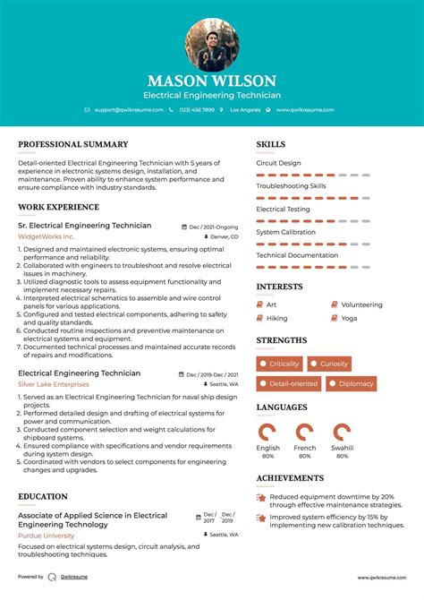 10+ Electrical Engineering Technician Resume Samples & Templates for 2025