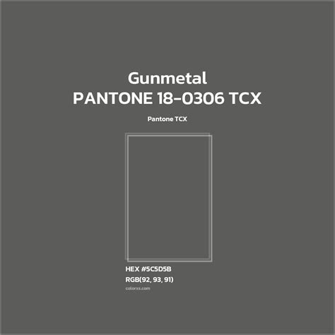 PANTONE 18-0306 TCX - Gunmetal Complementary or Opposite Color Name and ...
