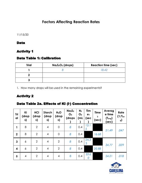Image result for Lab Calculation for Reaction Rate