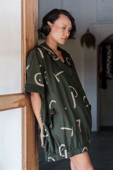 The Terra Tribe - Green Line Sydney Shift Dress - Elahe
