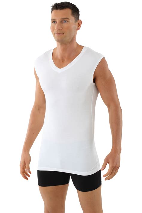 ALBERT KREUZ | Men's sleeveless v-neck undershirt "Stuttgart light" white