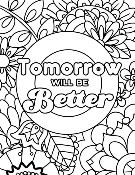 Positive Quotes Coloring Pages 的图像结果