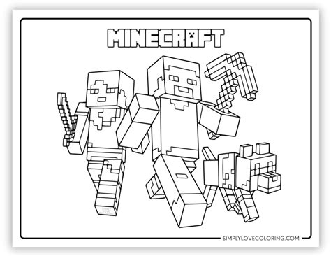 27 Fun Minecraft Coloring Pages (Free PDF Printables) - Simply Love ...