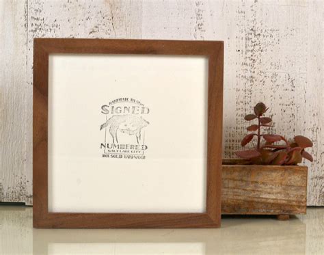 8x8 Square Picture Frame in Natural Walnut Peewee Style - IN STOCK ...