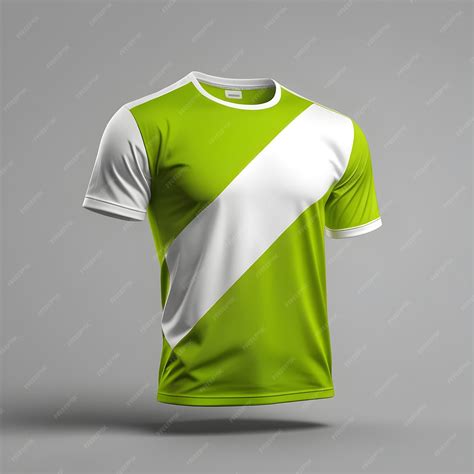 A green and white shirt with a white stripe on the front | Premium AI ...
