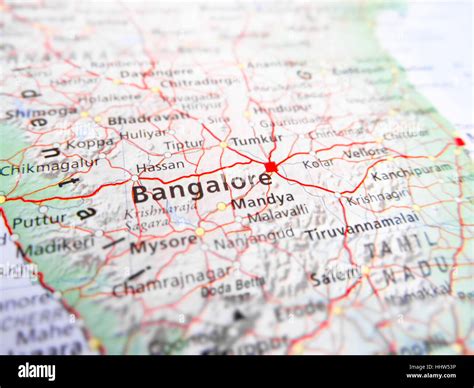 Bangalore india city map hi-res stock photography and images - Alamy