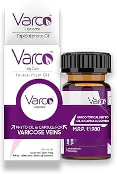 VARCO LEG CARE TOPICAL PHYTO OIL Therapeutic Oil(60 ml) with 60 Veg ...