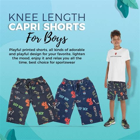 Buy PUPPET-NX Knee Length Capri Shorts for Boys | Modern Printed Shorts ...