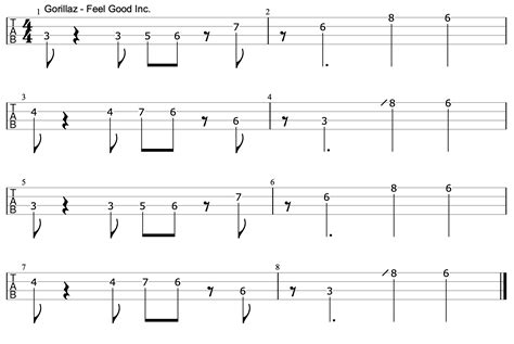 Feel Good Inc Guitar Chords