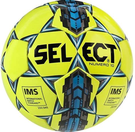 Select Numero 10 Wedstrijdbal - Wit / Lichtblauw / Zwart | Maat: 4 ...