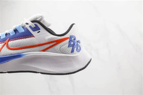莆田鞋纯原高仿耐克Nike Air Zoom Pegasus 38纯原版本登月38代白蓝橙色慢跑鞋原楦头纸板打造 货号：DQ8575-100 ...