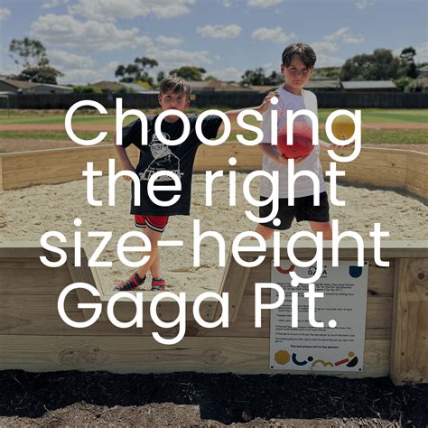 Choosing the right size and height of a Gaga Pit | Australia – Gaga Games