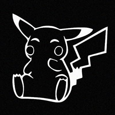 Pikachu White Car Decal Sticker White (Cars, | Ubuy India