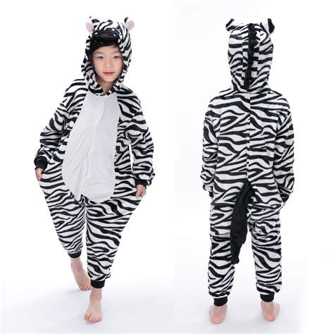 Zebra Onesie Animal Pajama for Kid Kigurumi Halloween Party Costumes