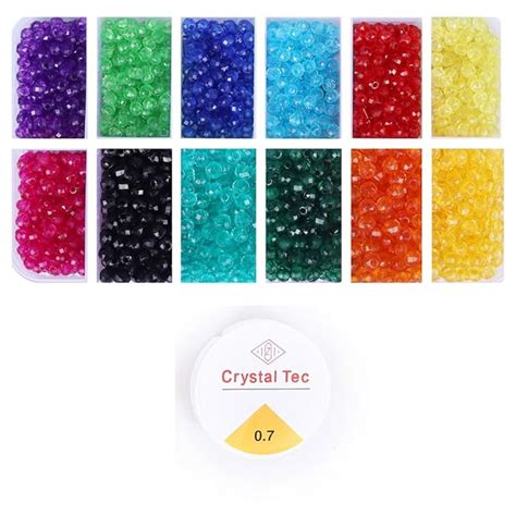 Ambitieux Bracelet making Craft Kit 12 Types of Colorful 400+ pcs of ...