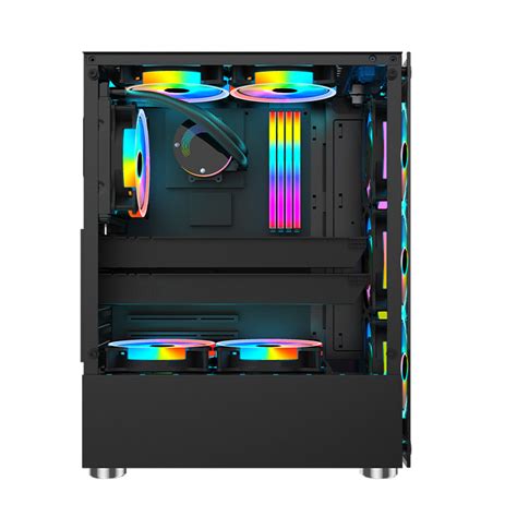 Computer RGB Glass ATX Case For Gaming