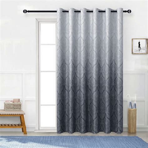 Buy DWCN Ombre Blackout Patio Door Curtains - Damask Patterned Thermal ...