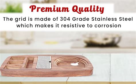 Buy Varadaa Electric Kettle and Wooden Tray Set, 2 Pieces Set with ...