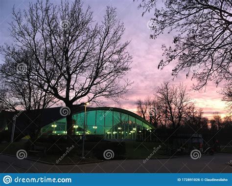 Public Indoor Swimming Pool Brugg, Designed by Heinz Isler in Sunset in ...