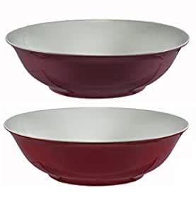 Buy La Platina Set of 2 Piece Serving Bowls of Pink and Red Colour Made ...