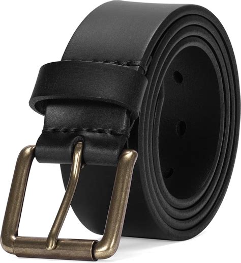 Thicken Full Grain Leather Mens Belt Heavy Duty Mens Work Belt Mens ...