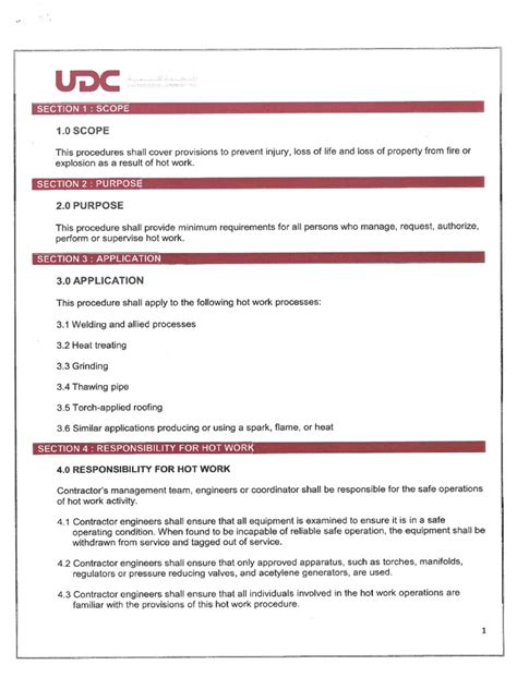 Image result for Hot Work Program Examples