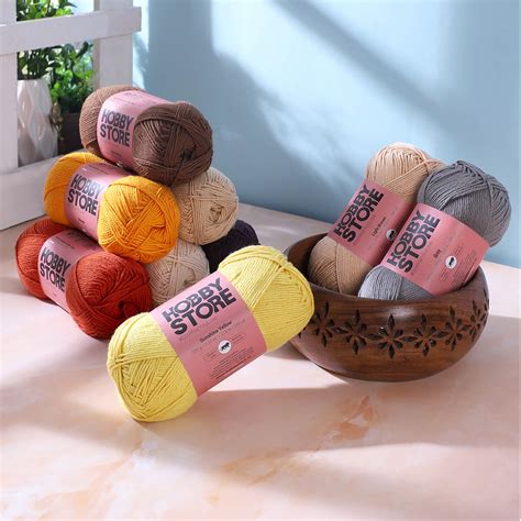 Hobby Store Aran Kotton 6 Ply Yarn – Soft Cotton for Crochet & Knitting ...