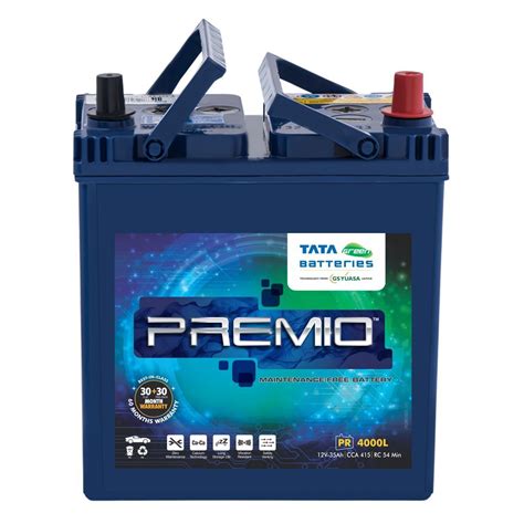 Tata Green Batteries 1419511248 Premio PR4000L 12V 35Ah Car Battery ...