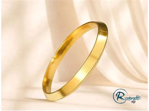 Rudra Rage PURE PUNJABI BRASS KADA FOR MENS WITH EDGES 10 MM WIDTH ...