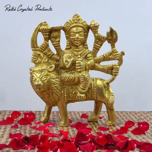 REIKI CRYSTAL PRODUCTS Brass Sherawali Mata Idol Statue murti Vastu ...
