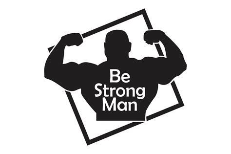 Gym Quotes - Be Strong Man 22725853 PNG