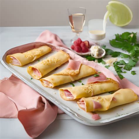 Crepes rellenos de Emmental y jamón cocido - recetas de quesos