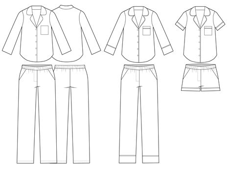 Pajama Pattern - Women's Shirt and Pants Sewing Pattern