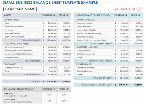 Basic Balance Sheet Example 的图像结果