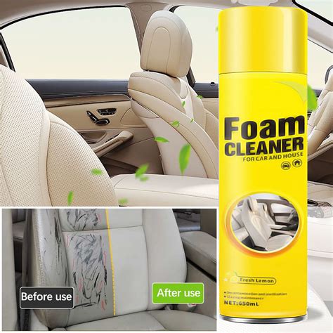 Zhourta 17.5 fl oz Multi-Purpose Car Interior Foam Cleaner Leather Seat ...