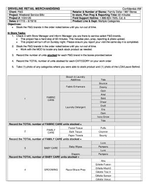 Fillable Online DRIVELINE RETAIL MERCHANDISING Fax Email Print - pdfFiller