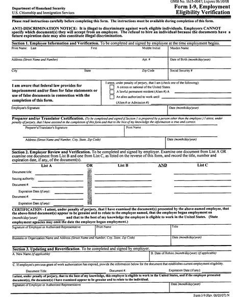 Image result for Form I-9 PDF