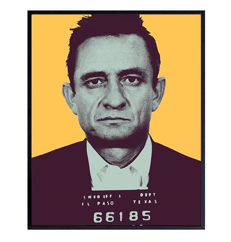 Buy Johnny Cash Folsom Prison Mugshot Poster - 8x10 Andy Warhol Pop Art ...
