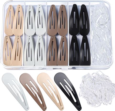 Amazon.com : Teenitor 148pcs Snap Hair Clips, 48pcs Hair Barrettes Hair ...
