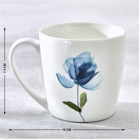 Buy Lucas Cobalt Bone China Floral Print Coffee Mug - 240ml from Home ...