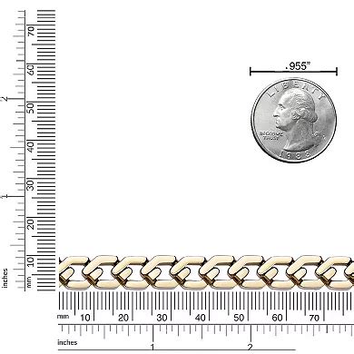 Men's LYNX Gold Ion-Plated Stainless Steel Chain Link Bracelet