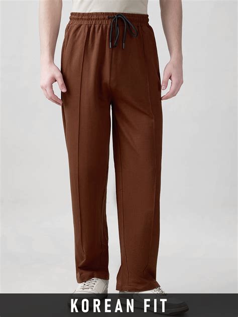 Korean Style Relaxed Fit Joggers - Brown – Crazymonk