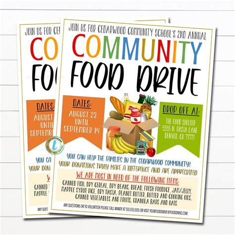 Canned Food Drive Flyer Template