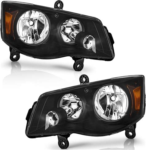 Amazon.com: WEELMOTO Headlights Assembly For 2008-2016 Chrysler Town ...