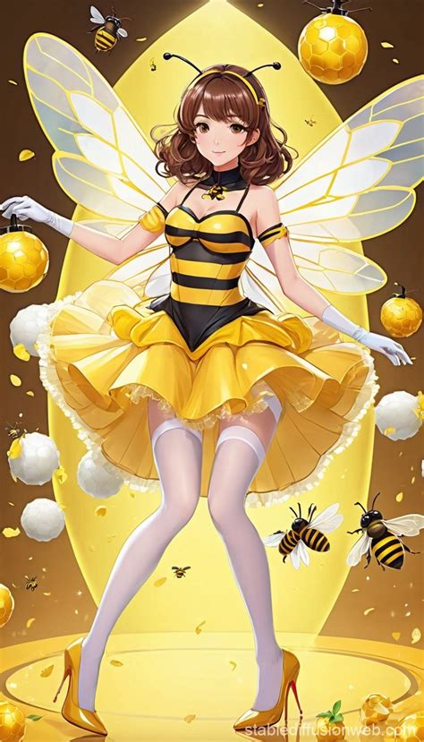 Bee Transformation in a Ball Gown | Stable Diffusion Online
