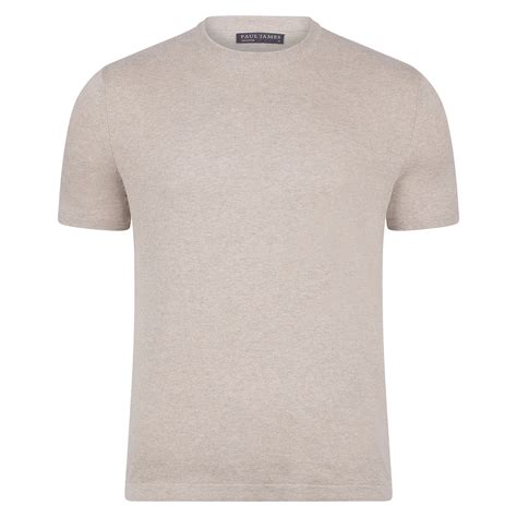 Mens 100% Ultra Fine Cotton Knitted T-Shirt - Paul James Knitwear