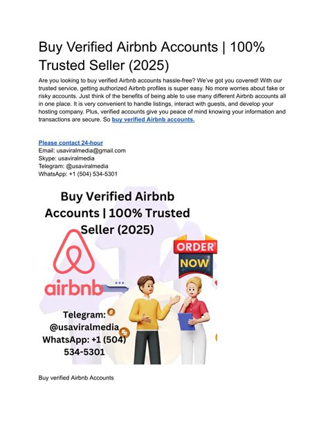 PPT - Buy Verified Airbnb Accounts _ 100% Trusted Seller (2025 ...