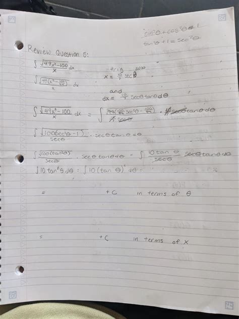 Image result for Trig Substitution Examples