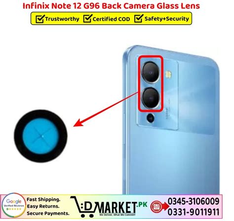 Infinix Note 12 G96 Back Camera Glass Lens | 2025 Exclusive!!