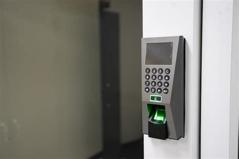 Fingerprint machine server room safety | Premium Photo